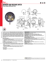 Thumbnail of document Data Sheet - DA/DS Bourdon Tube Pressure Switches